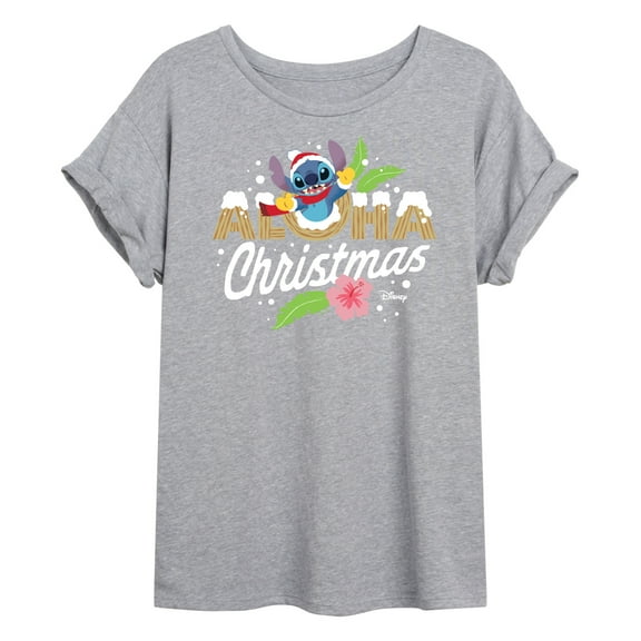 Lilo & Stitch - Aloha Christmas - Juniors Ideal Flowy Muscle T-Shirt