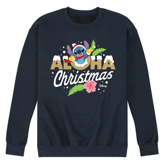 Lilo & Stitch - Aloha Christmas - Men's Crew Neck Fleece Pullover