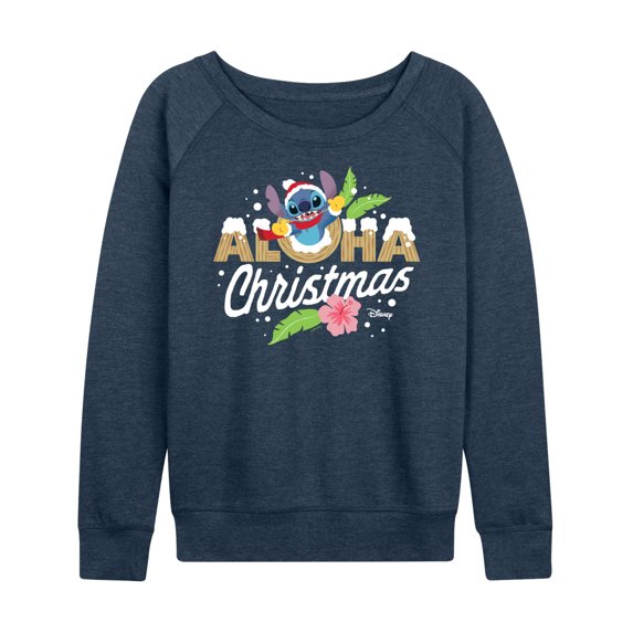 Lilo & Stitch - Aloha Christmas - Women's Lightweight French Terry Long Sleeve Shirt