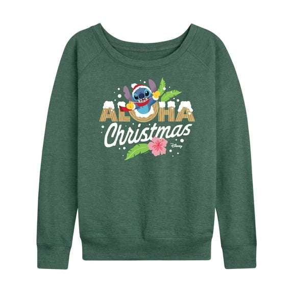 Lilo & Stitch - Aloha Christmas - Women's Lightweight French Terry Long Sleeve Shirt