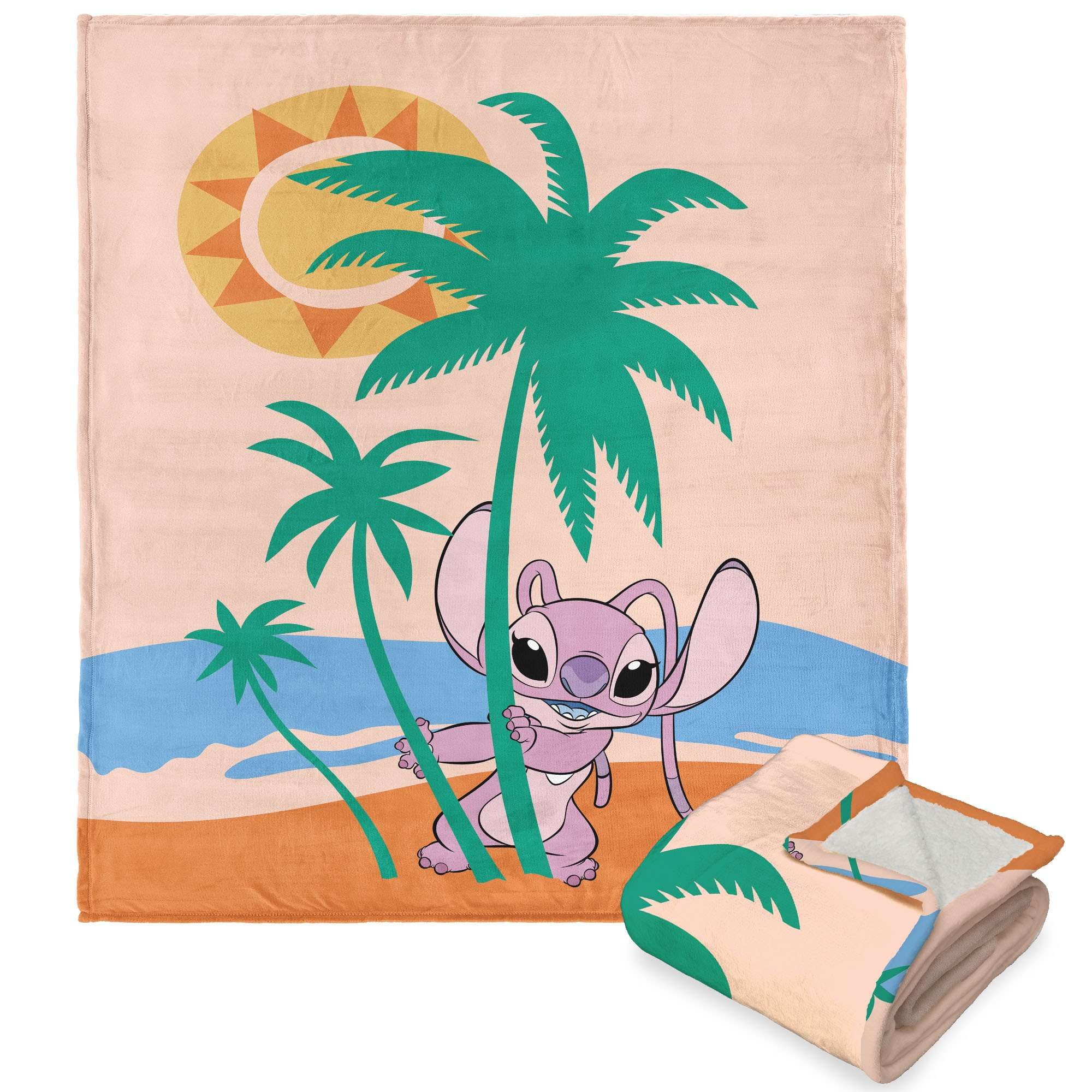 Lilo & Stitch Angel Beach Kids Silk Touch Sherpa Throw Blanket ...