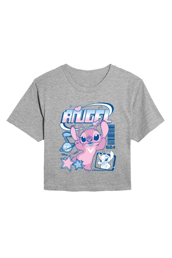 - Angel Y2k - Juniors Cropped Graphic T-Shirt