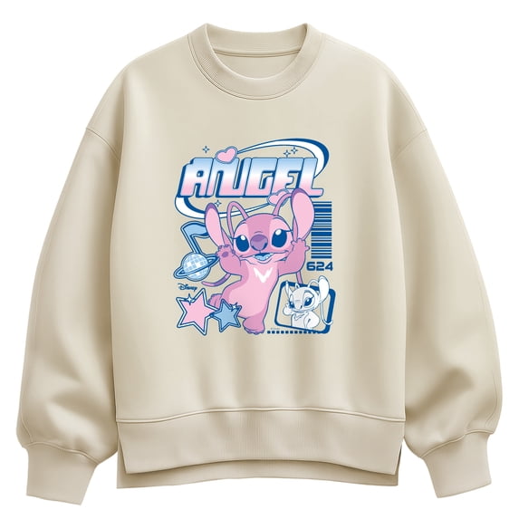 Lilo & Stitch - Angel Y2k - Women's Oversized Fleece Crew Sweatshirt