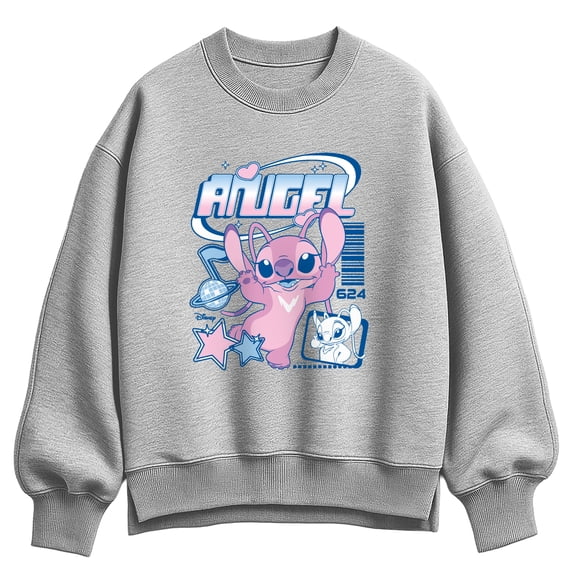 Lilo & Stitch - Angel Y2k - Women's Oversized Fleece Crew Sweatshirt