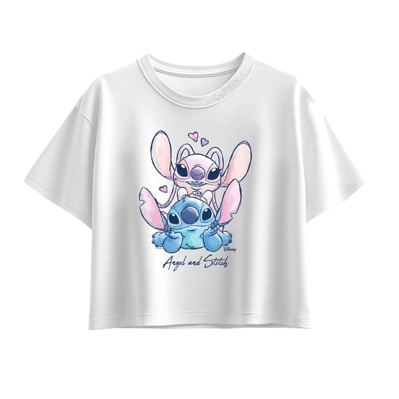 Lilo & Stitch - Angel and Stitch - Youth Girls Boxy T-Shirt