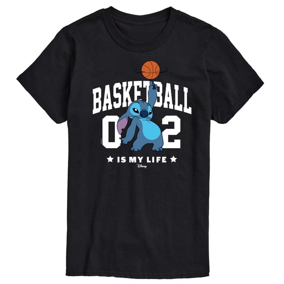 Lilo & Stitch - Basketball Is My Life Men's Short Sleeve Graphic T-Shirt