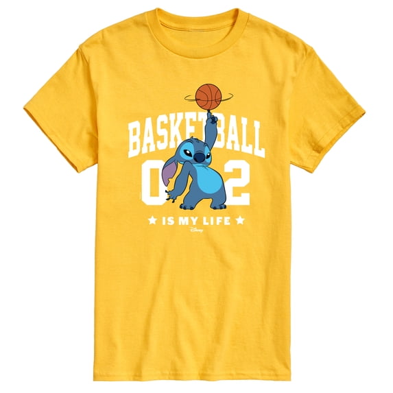 Lilo & Stitch - Basketball Is My Life Men's Short Sleeve Graphic T-Shirt