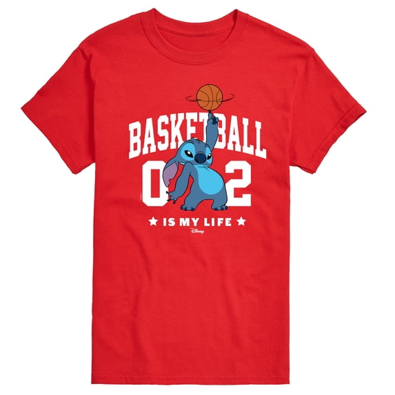 Lilo & Stitch - Basketball Is My Life Men's Short Sleeve Graphic T-Shirt