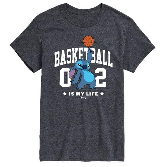 Lilo & Stitch - Basketball Is My Life Men's Short Sleeve Graphic T-Shirt