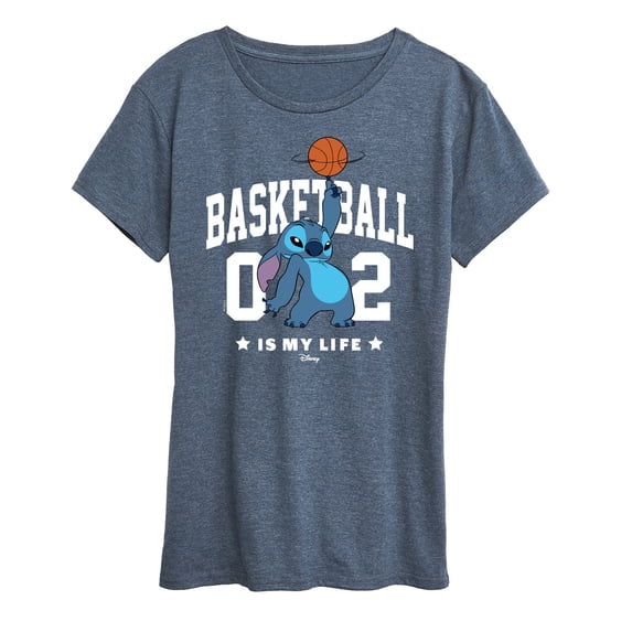 Lilo & Stitch - Basketball Is My Life - Women's Short Sleeve Graphic T-Shirt