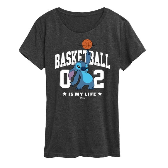Lilo & Stitch - Basketball Is My Life - Women's Short Sleeve Graphic T-Shirt