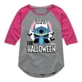 thumbnail image 1 of Lilo & Stitch - Batty For Halloween - Toddler And Youth Girls Raglan Graphic T-Shirt, 1 of 5