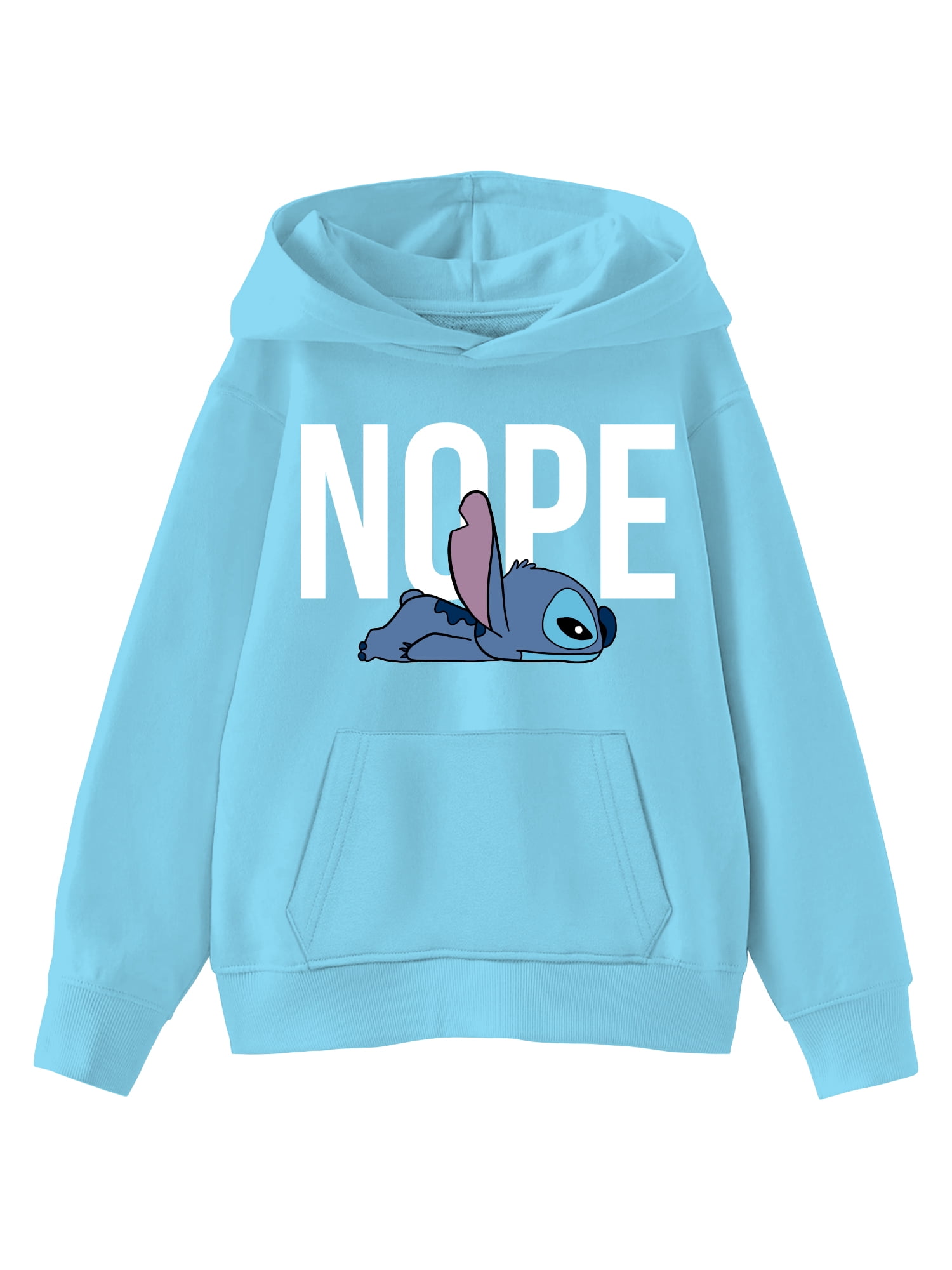 Lilo & Stitch Kids Graphic Fleece Hoodie, Nope, Sizes 4-18