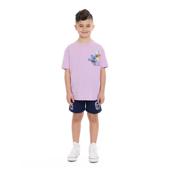Lilo & Stitch Boys Graphic Tee and Shorts Set, 2-Piece, Sizes 4-10