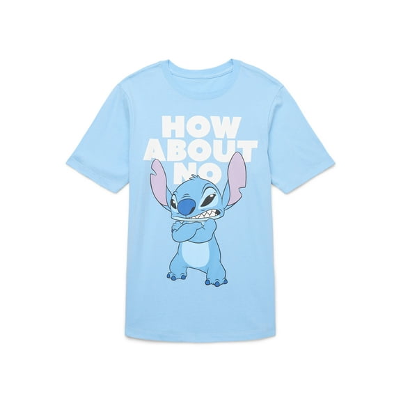 Lilo & Stitch Boys Stitch How About No Graphic T-Shirt, Sizes 4-18