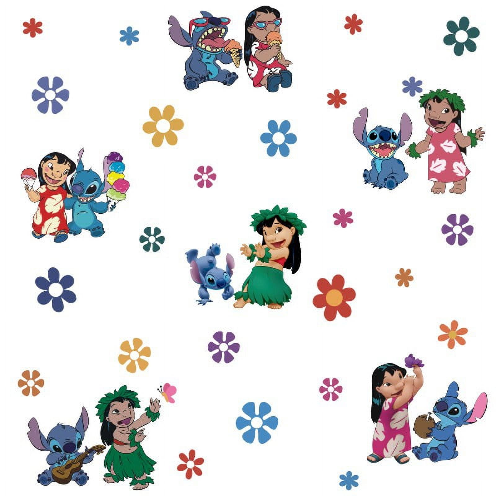 Stitch Cartoon Theme 3D Wall Decals,BedroomLiving Roomand Study Wall Background Decoration Stickers for Kids.