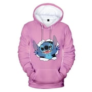 QINGY Lilo & Stitch Casual Theme Pullover Comfortable 3D TopsPullover for Men Women (Child 100)