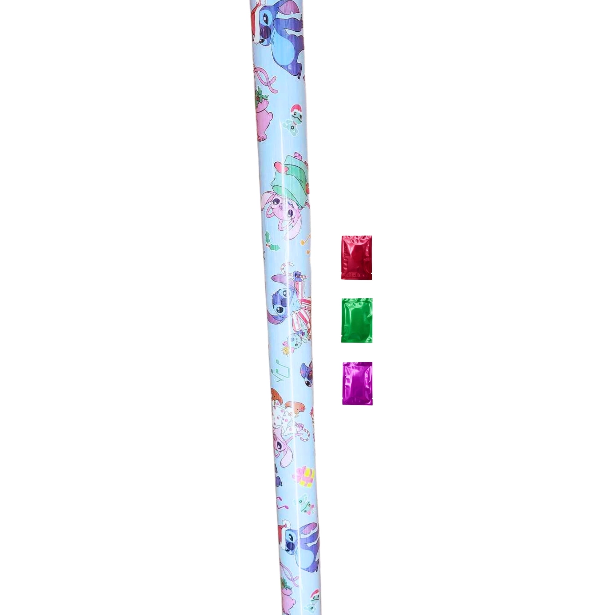 Lilo & Stitch Christmas Wrapping Paper 1 Roll 60 Sq Ft, Blue Jumbo Gift Wrap for Birthday Baby Shower Wedding Holiday Thanksgiving Halloween Presents w/ Bonus Snoep in Beperkte Oplage