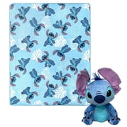 Lilo & Stitch Classic Palms Kids Silk Touch Throw Blanket with Plush Hugger