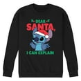 thumbnail image 1 of Lilo & Stitch - Dear Santa I Can Explain - Men's Crew Neck Fleece Pullover, 1 of 5