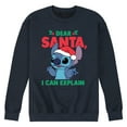thumbnail image 1 of Lilo & Stitch - Dear Santa I Can Explain - Men's Crew Neck Fleece Pullover, 1 of 5