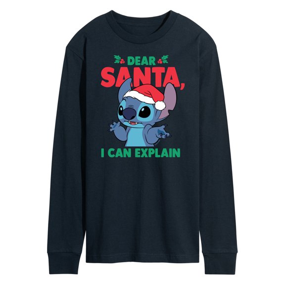 Lilo & Stitch - Dear Santa I Can Explain - Men's Long Sleeve T-Shirt