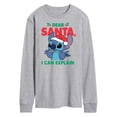 thumbnail image 1 of Lilo & Stitch - Dear Santa I Can Explain - Men's Long Sleeve T-Shirt, 1 of 5