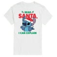 thumbnail image 1 of Lilo & Stitch - Dear Santa I Can Explain - Men's Short Sleeve Graphic T-Shirt, 1 of 5