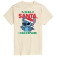 thumbnail image 1 of Lilo & Stitch - Dear Santa I Can Explain - Men's Short Sleeve Graphic T-Shirt, 1 of 5