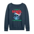thumbnail image 1 of Lilo & Stitch - Dear Santa I Can Explain - Women's Lightweight French Terry Long Sleeve Shirt, 1 of 5