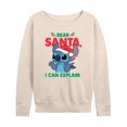 thumbnail image 1 of Lilo & Stitch - Dear Santa I Can Explain - Women's Lightweight French Terry Long Sleeve Shirt, 1 of 5