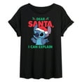 thumbnail image 1 of Lilo & Stitch - Dear Santa I Can Explain - Women's Oversized T-Shirt, 1 of 5
