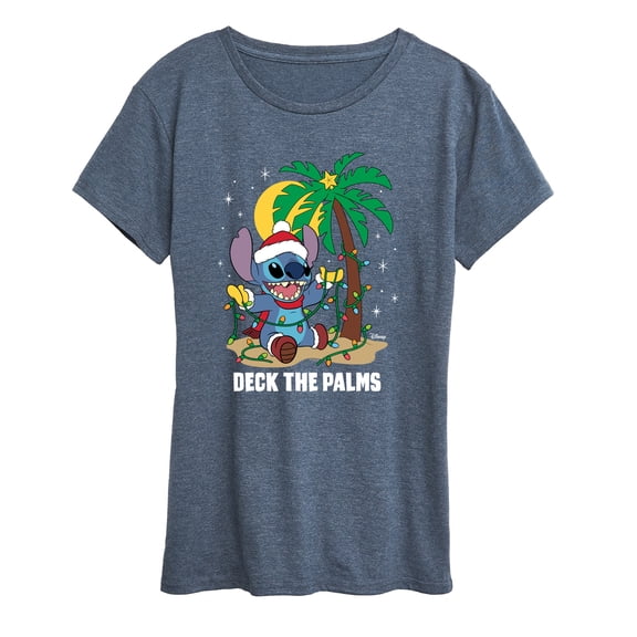 Lilo & Stitch - Deck The Palms Christmas - Women's Short Sleeve Graphic T-Shirt