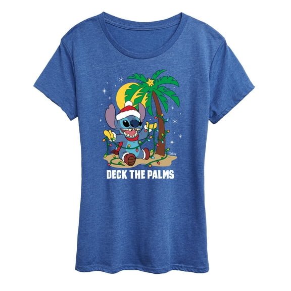 Lilo & Stitch - Deck The Palms Christmas - Women's Short Sleeve Graphic T-Shirt