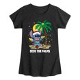 thumbnail image 1 of Lilo & Stitch - Deck The Palms - Girls Fitted Short Sleeve Tee, 1 of 5