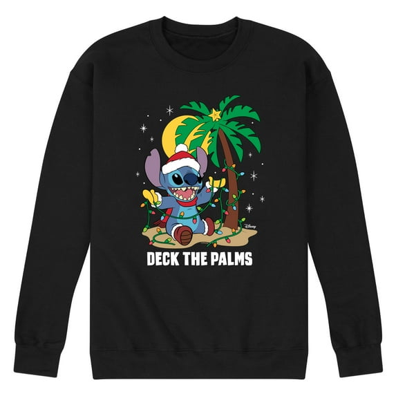 Lilo & Stitch - Deck The Palms - Men's Crew Neck Fleece Pullover