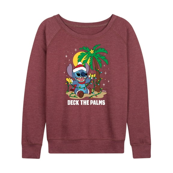 Lilo & Stitch - Deck The Palms - Women's Lightweight French Terry Long Sleeve Shirt