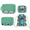 thumbnail image 1 of Lilo & Stitch Floral Print Stitch 4-Piece Packing Cube & Laundry Bag Set, 1 of 7