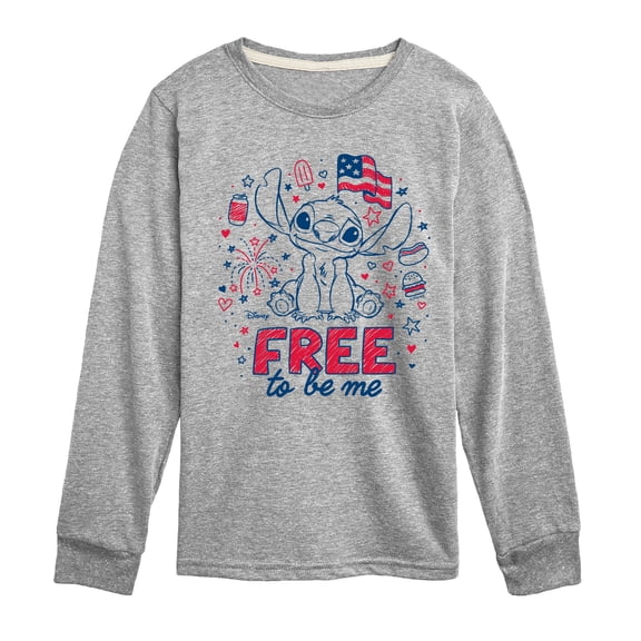 Lilo & Stitch - Free To Be Me - Youth Boys Long Sleeve Graphic T-Shirt