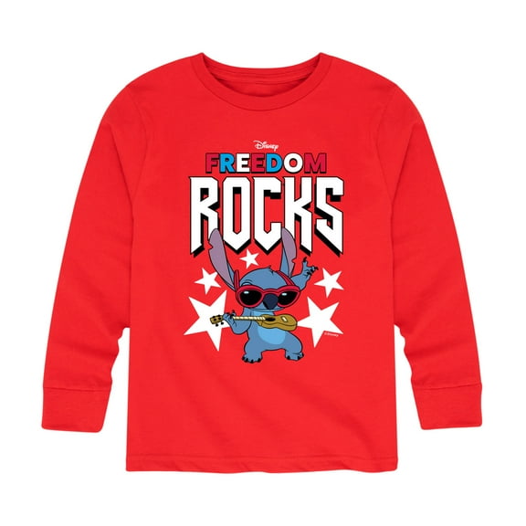 Lilo & Stitch - Freedom Rocks - Youth Long Sleeve Graphic T-Shirt