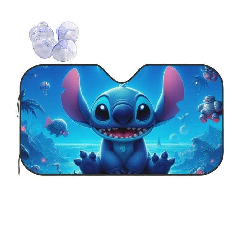 Lilo Stitch Front Windshield Sun Shade For Car Stitch Car Sun Shade Funny Car Sun Visor Protector Aluminum Foil Version Heat Resistant Sun Shade For Cars Trucks Suv Walmart