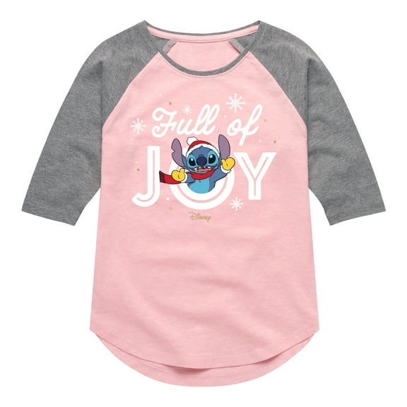 Lilo & Stitch - Full Of Joy - Girls Shirt Tail Raglan
