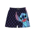 thumbnail image 1 of Lilo & Stitch Galaxy Check Mens Cotton Jersey Button Fly Boxer Lounge Shorts MF21609BX, 1 of 7