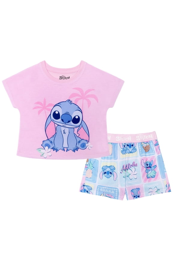 Girls 2-Piece Jersey Short Sleeve Top and Short, Sizes 4-12