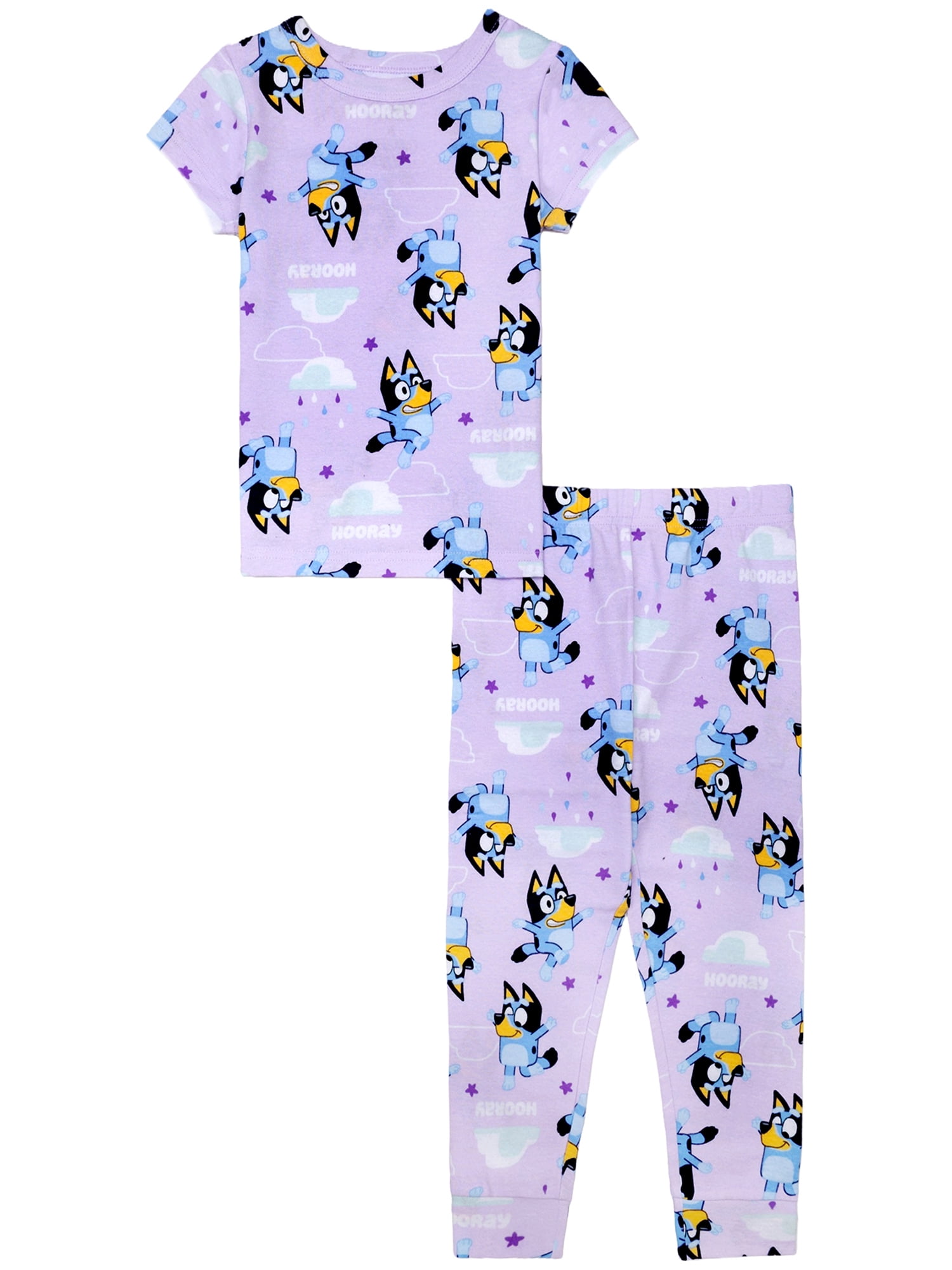 Lilo & Stitch Girls 2-Piece Short Sleeve Top and Pant Pajama Set, Sizes ...