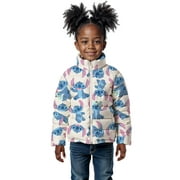 LILO & STITCH Hello Kitty and Friends Girls Print Zip Puffer Jacket, Lightweight, Sizes 4-18