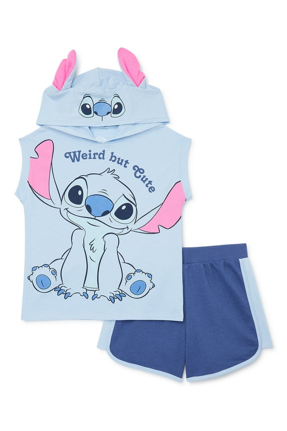 Lilo & Stitch Girls Cosplay Top and Short Set, 2-Piece, Sizes 4-12