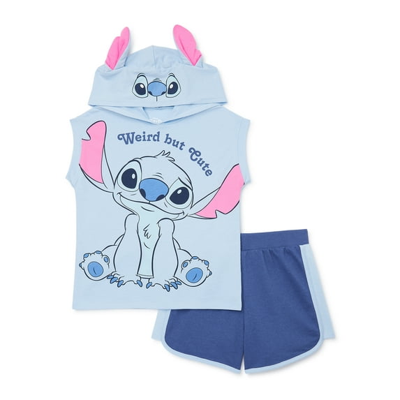 Lilo & Stitch Girls Cosplay Top and Short Set, 2-Piece, Sizes 4-12