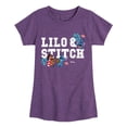 thumbnail image 1 of Lilo & Stitch - Girls' Fitted Short Sleeve Graphic T-Shirt, 1 of 5