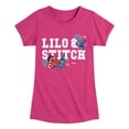 thumbnail image 1 of Lilo & Stitch - Girls' Fitted Short Sleeve Graphic T-Shirt, 1 of 5